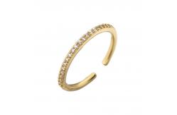 China Opening Gold Plated Womens Rings 24k Gold Promise Rings Customize supplier