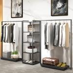 Show Fashion Clothing Rack Display For Showrooms Garment Display Rolling Rack for sale