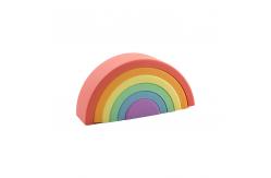 China 3d Folding Children'S Puzzle Silicone Rubber Rainbow Custom Rubber Toys supplier