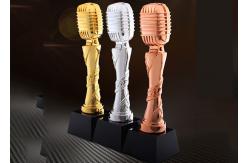 China Microphone Design Custom Trophy Awards Resin Material Made For Musical Activities supplier