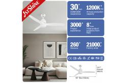 China Low Profile DC110V Dimmable LED Ceiling Fan Reversible Quiet DC Motor supplier