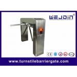Stainless Steel Semi Auto Half Height Turnstile Barrier Gate / Entrance Gate Security Systems for sale