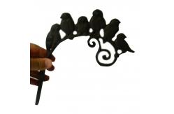 China Antique Wall Mount Bird shape Black Iron Coat Hooks supplier