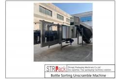 China Automatic Bottle Sorting Unscrambler Machine 60 - 120 Bottles/min supplier