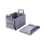 Reusable Practical Foldable Felt Storage Basket Multipurpose Waterproof