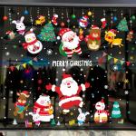 PET Seal Sticker Label Christmas Window Sticker For Home Decorations for sale
