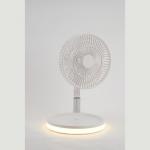 Cooling Foldable Standing Fan Rechargeable Table Fan Portable USB With LED Light for sale