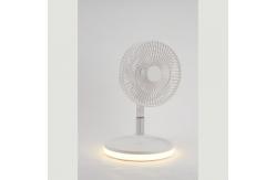 China Cooling Foldable Standing Fan Rechargeable Table Fan Portable USB With LED Light supplier