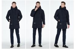China Knitted Cuff Mens Heavy Winter Coat Mens Wool Winter Coat With Four Pocket supplier