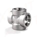 Stainless Steel 304 1/2'' Cross Forged 4 Way Pipe Connector ANSI Steel Pipe Fittings for sale