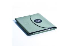 China Luxurious Pu Leather Power Bank Notebook Multifunction Wireless Charging supplier