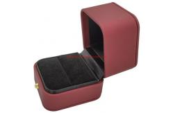 China Portable Rigid Cardboard Wedding Ring Gift Box With Golden Brim And Clamshell supplier