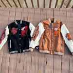 Spring Autumn Heavy Embroidered Streetwear Varsity Jacket for sale