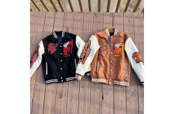 China Spring Autumn Heavy Embroidered Streetwear Varsity Jacket supplier