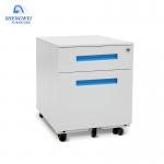 Under Desk Two Drawer Cold Rolled Steel Mobile Pedestals