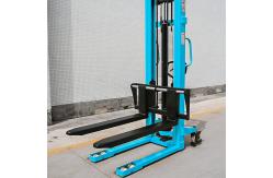 China Manual Pallet Stacker Semi Electric  1.5T walkie Straddle leg supplier