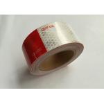 Vehicle Red White Retro Reflective Tape For Cars Self Adhesive Prismatic