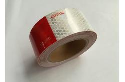 China Vehicle Red White Retro Reflective Tape For Cars Self Adhesive Prismatic supplier