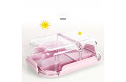 China Airtight 410ml 680ml Glass Food Container With Leak Proof Lid supplier