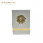 Luxury Perfume Paper Box Gift Box White Hot Stamping Custom Logo Lid And Base Box for sale