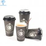8Oz Custom Disposable Coffee Cups With Lids Eco Friendly for sale