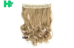 China 22 Inch Gold Clip In Synthetic Curly Hair Extensions With Body Wave supplier