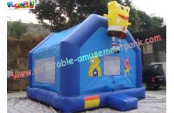 China Cool Spongebob small inflatables commercial bouncy castles has two pipes for inflating supplier