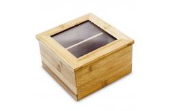 China customized bamboo wooden tea chest boxes tea storage container supplier