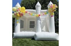 China Commercial Party White Bounce House Slide Combo Inflatable Bouncer PVC Jumping Bouncy Castle supplier