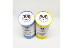 China Custom Airtight Cat Dog Treats Paper Cans Packaging CMYK Printing supplier