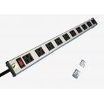 10 Way Outlets Multi Outlet Power Strip with Surge Protector / Circuit Breaker for sale