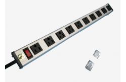 China 10 Way Outlets Multi Outlet Power Strip with Surge Protector / Circuit Breaker supplier