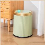 10L Household Circular Stripe Automatic Induction Plastic Trash Can for sale