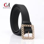 Women'S Hollowed Out Gold Square Buckle Belt Multi Color ODM for sale