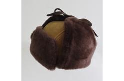 China High quality double face shearling sheepskin boys winter hat supplier
