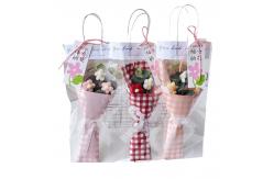China Mother's Day Pastel Bouquet - Hand-Knitted Puff Flowers with Plush Yarn supplier