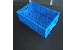 China 40 Liters Capacity Plastic Foldable Crates With Hole Handles supplier