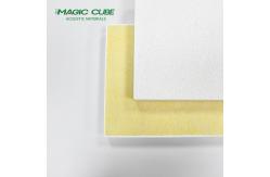 China Insert Edge White Acoustic Glassfiber Ceiling Tile for Soundproofing and Noise Reduction supplier