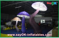 China Attractive 3m Inflatable Mushroom LED Lighting 190T Nylon For Engagement supplier