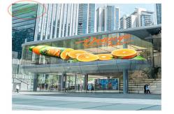 China Window Clear GOB LED Display Advertising Sign Screen For Interior supplier