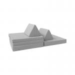 Foldable Foam Play Couch Set Modular Play Sofa With 2 Triangle Pillows