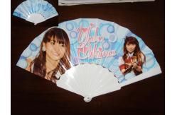 China 23cm Promotional hand fan , with plastic frame and paper both-side printed supplier