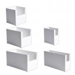 Japanese style  white plastic storage box set home kitchen office organizer space saver for sale