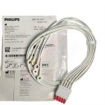 Philipph M1604A ECG EKG Cable CBL 5 Lead Snap Chest IEC ICU 989803144921 New Original for sale