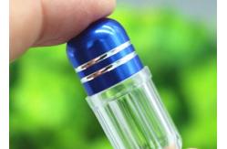 China 14mm 2ml Single Pill Container PS Plastic Bottle With Metal Cap supplier