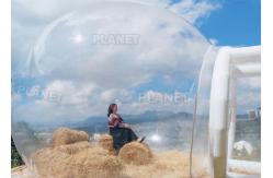 China Hotel Inflatable Crystal Bubble House Tent With Airtight Tunnel supplier