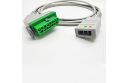 China Fukuda Denshi 15 Pin ECG Trunk Cable to Mindray 3 Leadwires supplier