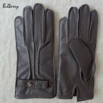 Genuine Wool Lined Mens Soft Leather Gloves Deer Skin Mens Leather Gloves for sale