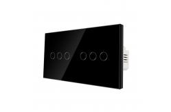 China 6 Gang 280g Touch Light Switch Embedded Remote Control Light Switch supplier