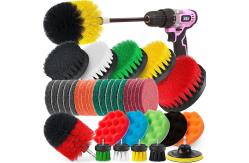 China 38 Pieces Drill Brush Set Power Scrub Brush with Extend Long Attachment supplier